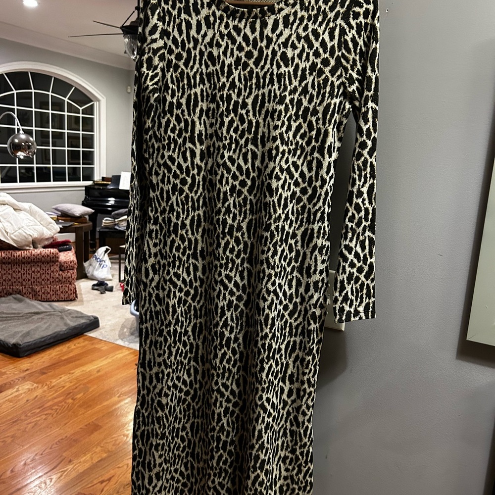 LOFT Animal Print Knit Dress